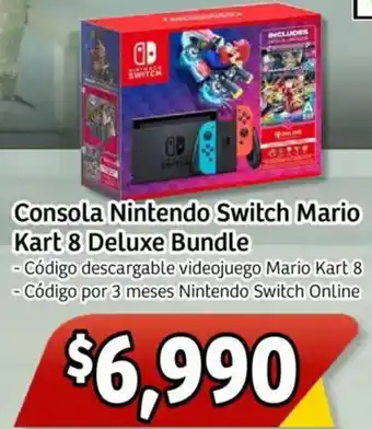 Soriana Mercado Consola nintendo switch mario kart 8 deluxe bundle oferta