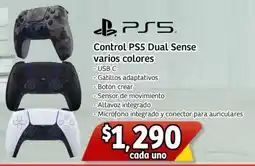 Soriana Mercado Ps5 dual sensecontrol varios colores oferta