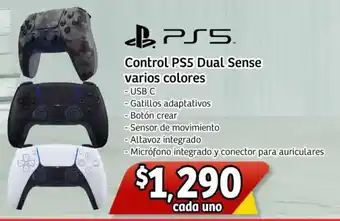 Soriana Mercado Ps5 dual sensecontrol varios colores oferta