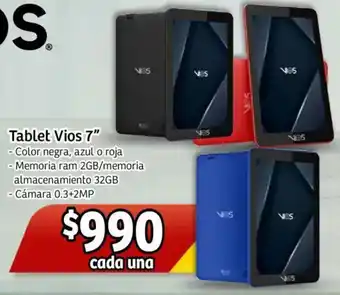 Soriana Mercado Vios tablet 7" oferta