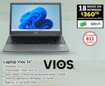 Soriana Mercado Vios laptop 14" oferta