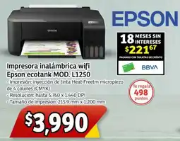 Soriana Mercado Epson ecotank impresora inalámbrica wifi oferta