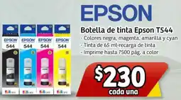 Soriana Mercado Epson botella de tinta t544 oferta