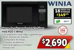 Soriana Mercado Winia horno de microondas oferta