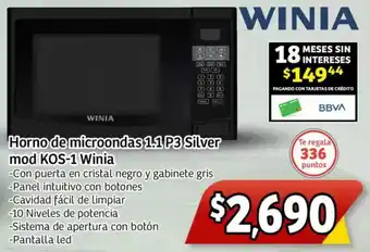 Soriana Mercado Winia horno de microondas oferta