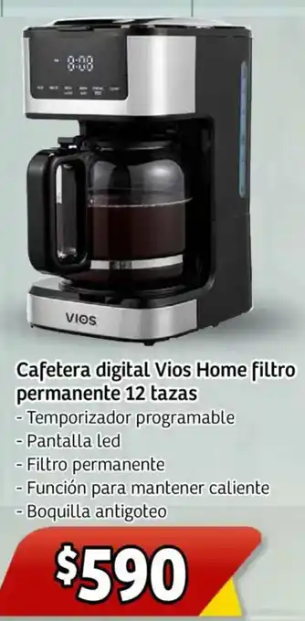 Soriana Mercado Vios home cafetera digital filtro permanente oferta