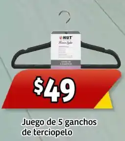 Soriana Mercado Juego de 5 ganchos de terciopelo oferta