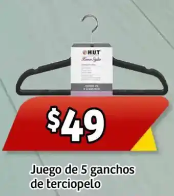 Soriana Mercado Juego de 5 ganchos de terciopelo oferta