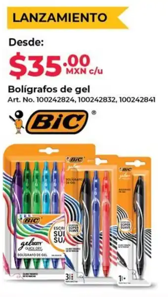 Office Depot Bic bolígrafos de gel oferta