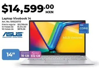 Office Depot Asus laptop vivobook 14" oferta