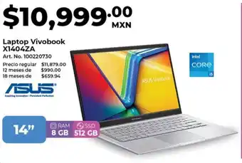 Office Depot Asus laptop vivobook X1404ZA oferta