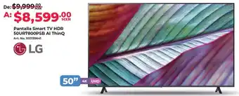 Office Depot Lg smart tv pantalla 50" oferta