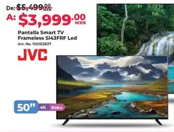 Office Depot Jvc pantalla smart tv frameless si43frf led oferta