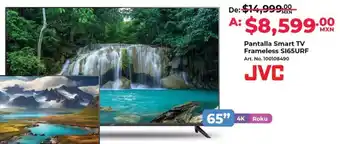 Office Depot Jvc pantalla smart tv frameless si65urf oferta