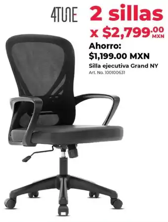 Office Depot Silla ejecutiva Grand NY oferta