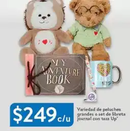 Walmart Variedad de peluches grandes o set de libreta oferta