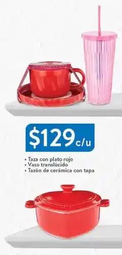 Walmart Tapa con plato rojo oferta