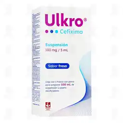 Farmacias Guadalajara Ulkro 100mg/5ml Suspensión Sabor Fresa, 100 ml oferta