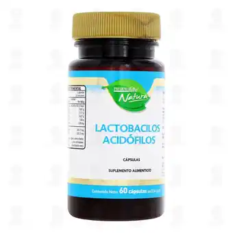 Farmacias Guadalajara Lactobacilos Acidófilos, 60 Cápsulas de 0.54 gr c/u Pharmalife Natura oferta