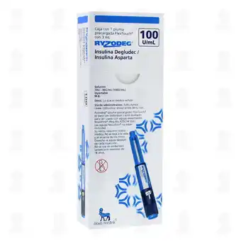 Farmacias Guadalajara Ryzodeg FlexTouch 70U/30U/ml (100U/ml) Solución Inyectable Pluma Precargada, 3 ml oferta