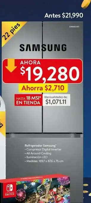 Walmart Refigerador Samsung oferta