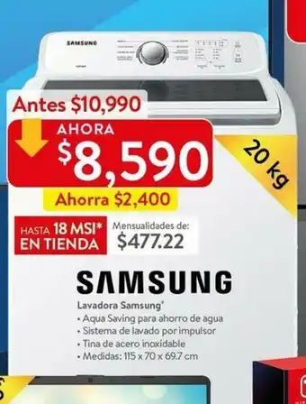 Walmart Samsung - Lavadora Samsung oferta