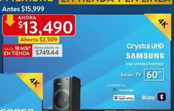 Walmart Samsung - Crystal UHD Smart TV 60" oferta