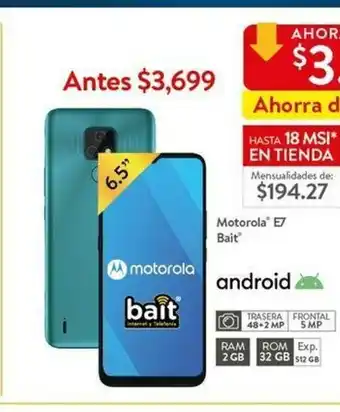 Walmart Motorola E7 Bait oferta