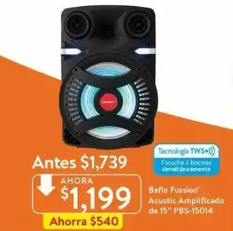 Bafle Fussion Acustic Amplificado de 15" PBS-15014