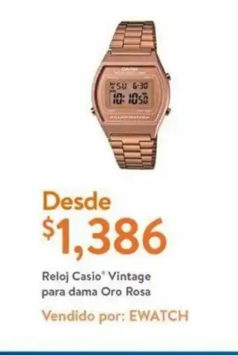 Walmart Reloj Casio Vintage para dama Oro Rosa oferta