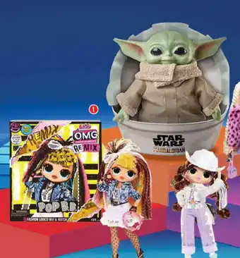 Variedad de muñecas LOL O.M.G Remix / Peluche Star Wars The Mandalorian The Child