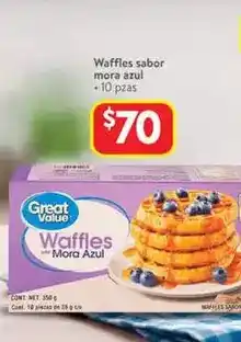 Walmart Azul - waffles sabor mora oferta