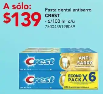 City Club Crest pasta dental antisarro oferta