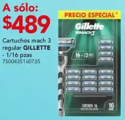 City Club Gillette cartuchos mach 3 regular oferta