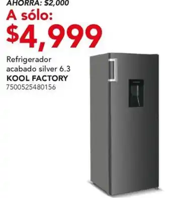 City Club KOOL FACTORY Refrigerador acabado silver 6.3 oferta