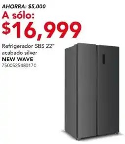 City Club New wave refrigerador sbs 22" acabado silver oferta