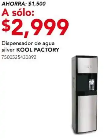 City Club Kool factory dispensador de agua silver oferta