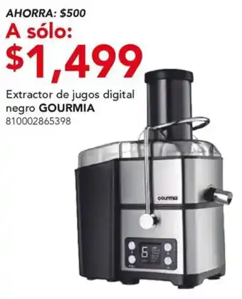 City Club Gourmia extractor de jugos digital negro oferta