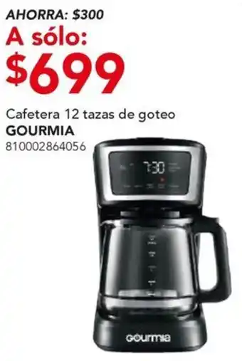 City Club Gourmia cafetera 12 tazas de goteo oferta