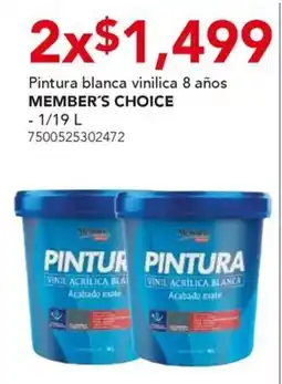 City Club Member's choice pintura blanca vinilica oferta