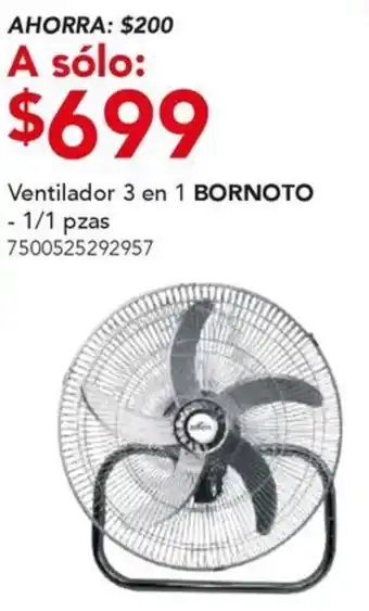 City Club BORNOTO Ventilador 3 en 1 oferta