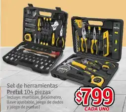 Soriana Híper Pretul set de herramientas oferta