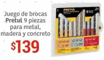 Soriana Híper Pretul juego de brocas para metal, madera y concreto oferta