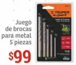 Soriana Híper Truper expert juego de brocas para metal oferta