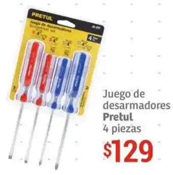 Soriana Híper Pretul juego de desarmadores oferta