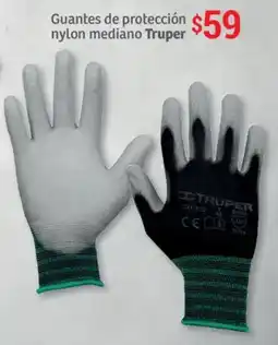 Soriana Híper Truper guantes de protección nylon mediano oferta