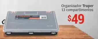 Soriana Híper Truper organizador 13 compartimentos oferta