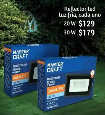 Soriana Híper Master craft reflector led luz fría, cada uno oferta