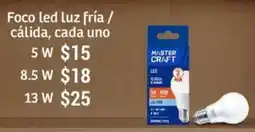 Soriana Híper Master craft foco led luz fría / cálida, cada uno oferta