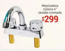 Soriana Híper Mezcladora clásica 4" lavabo cromada oferta